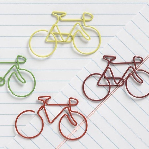 ANTHROPOLOGIE NWT Bicycle Multi Color Paper Clips